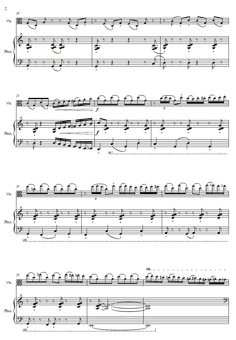 Tres piezas para viola y piano