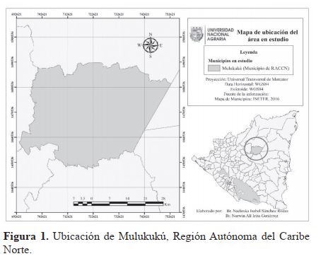 Ubicación de Mulukukú, Región Autónoma del Caribe Norte.