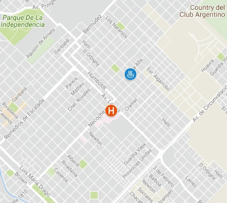 Localización del centro termal Termas de la Bahía