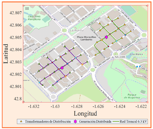 &Oacute;ptimo despliegue georreferenciado de SAE
para k 

= 16. 
