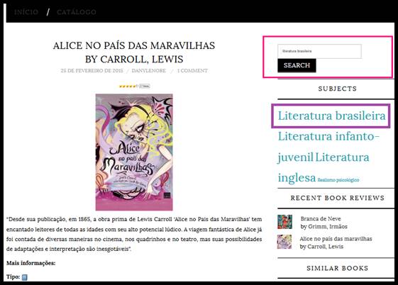 Recupera&ccedil;&atilde;o dos itens no cat&aacute;logo bibliogr&aacute;fico 2.0.