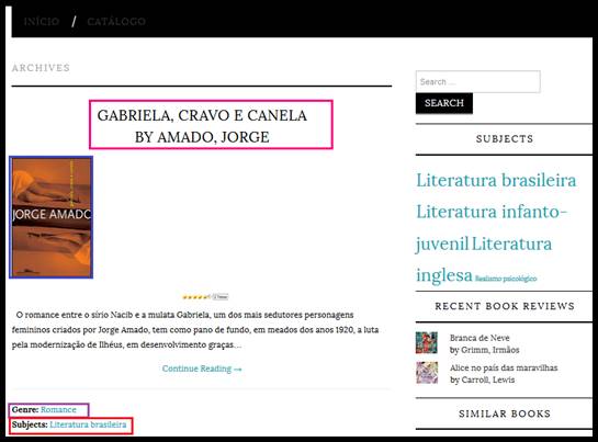 Exemplo de obra recuperada por tag no cat&aacute;logo 2.0.