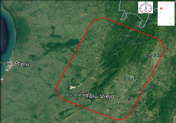 Zona de estudio. Google Earth versión libre