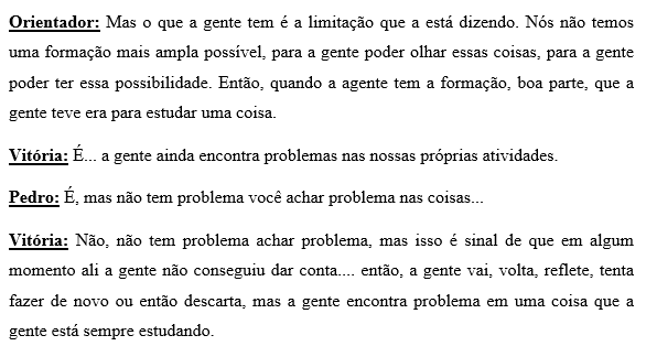  Reflexões sobre as tarefas do
projeto e a necessidade de estudo