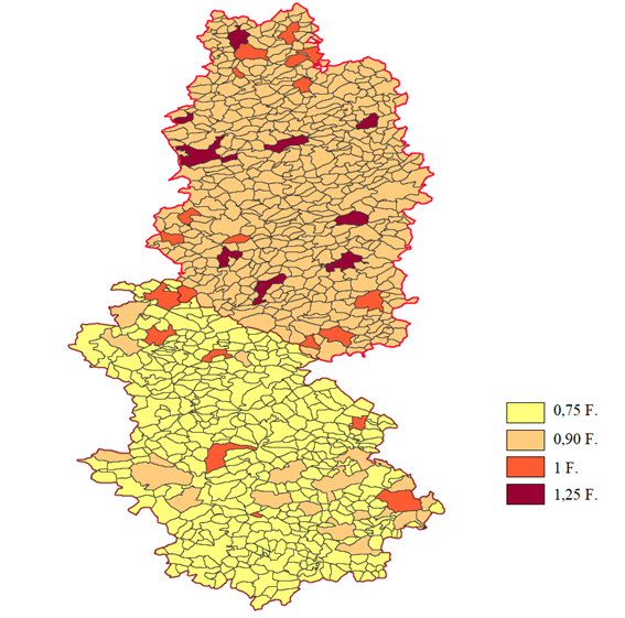 Salario de verano del  jornalero sin alimento en Haute-Marne y Meuse en 1804