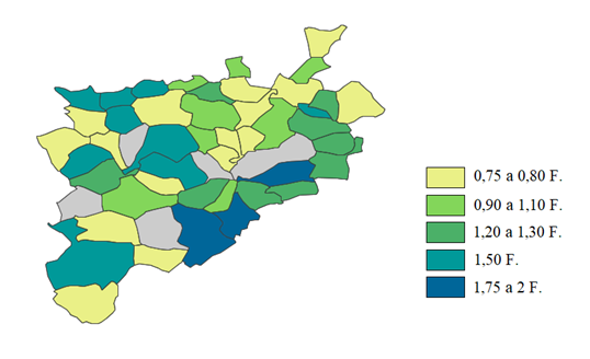 Salario de verano de jornalero (sin alimento) en la antigua bail&iacute;a de Mirecourt en 1836.