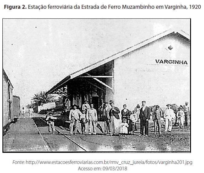 Estação ferroviária da Estrada de Ferro Muzambinho em Varginha, 1920