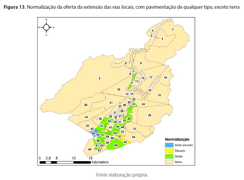 Normalização da oferta da extensão das vias locais, com pavimentação de qualquer tipo, exceto terra