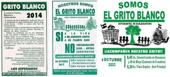 Convocatorias al Grito Blanco