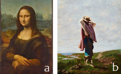 Obras de arte que evidencian que la atenci&oacute;n est&aacute; centrada en el homo sapiens; la naturaleza se representa en un plano secundario