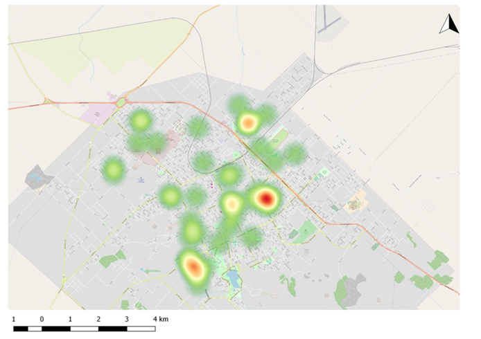 Espacios identificados con el narcomenudeo (comercializacion de drogas)