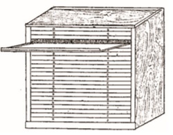 Mueble con bandejas para mapas en manual de Maire