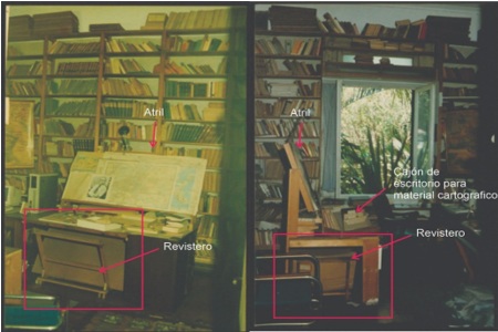 Dos perspectivas del escritorio de Jos&eacute; Luis Romero