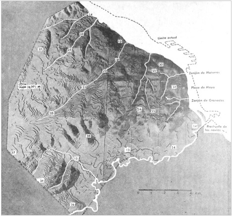 Mapa altim&eacute;trico de Buenos Aires.