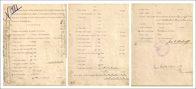 Lista-inventario
remitida por J.B. Ambrosetti al MAE-RAS con detalle de los materiales enviados
(MAE-RAS, Colección N° 1481, Lista 20, 21 y 22)