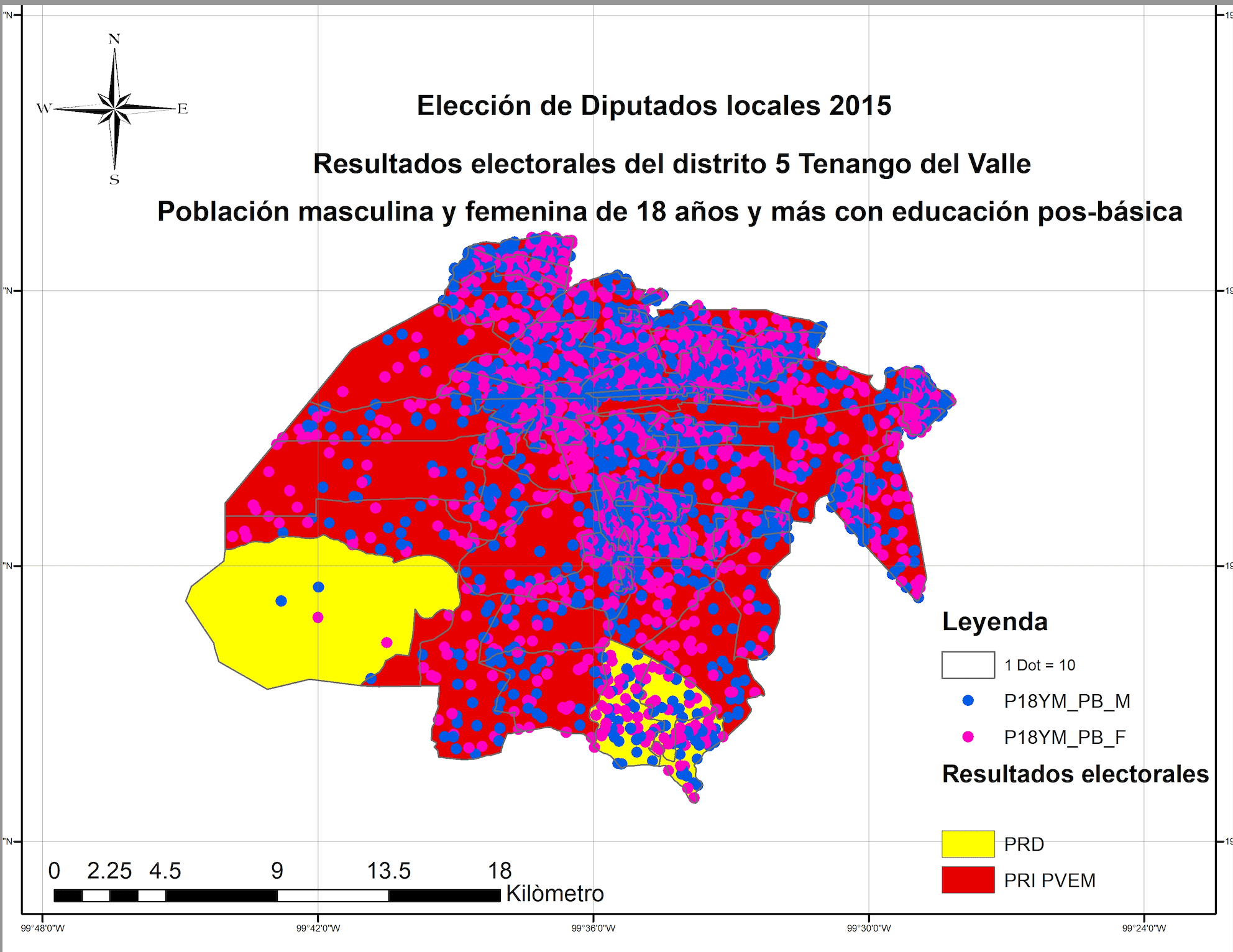 Participación masculina y femenina de 18 años y más con educación
pos-básica