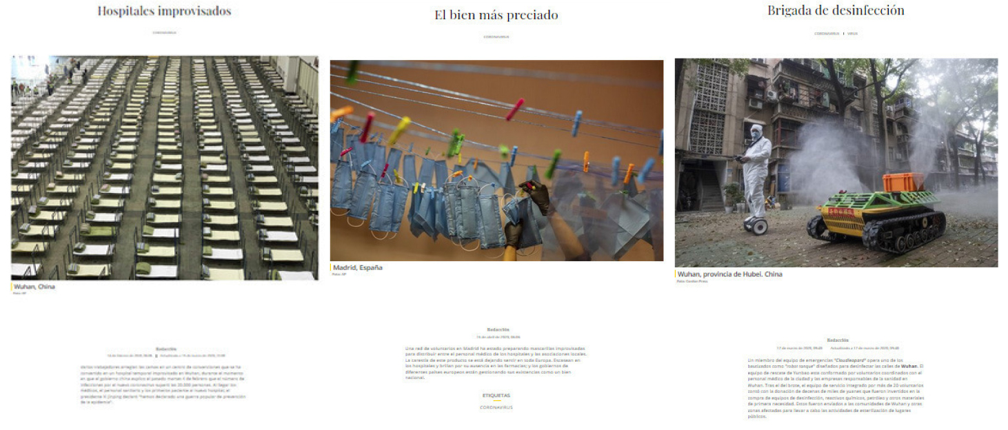 Diseño de las piezas informativas donde la imagen es el elemento central