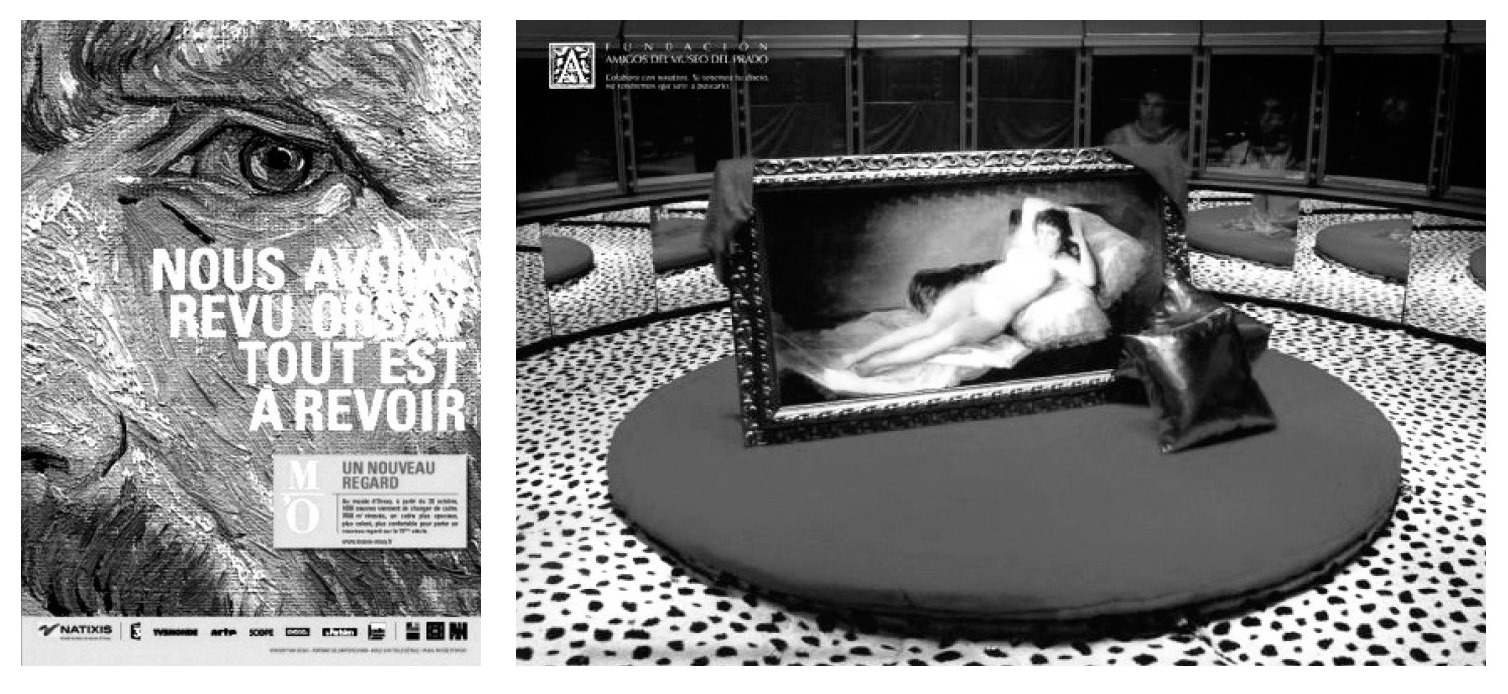 Cartel publicitario del Museo de Orsay y Campaña de la Fundación Amigos del Museo del Prado
