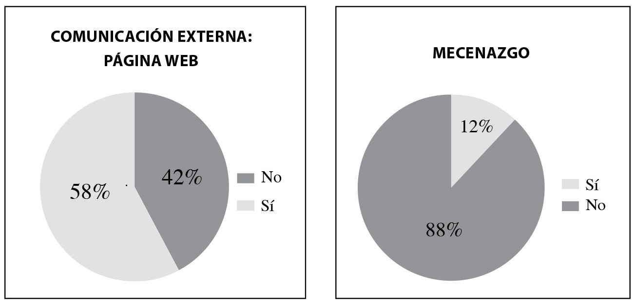 Comunicaci&oacute;n externa. P&aacute;gina web y mecenazgo