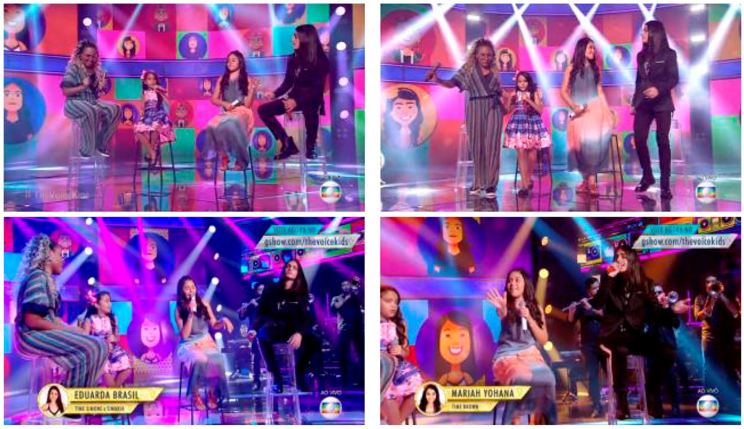 Gestualidad durante la presentación del cuarteto de finalistas