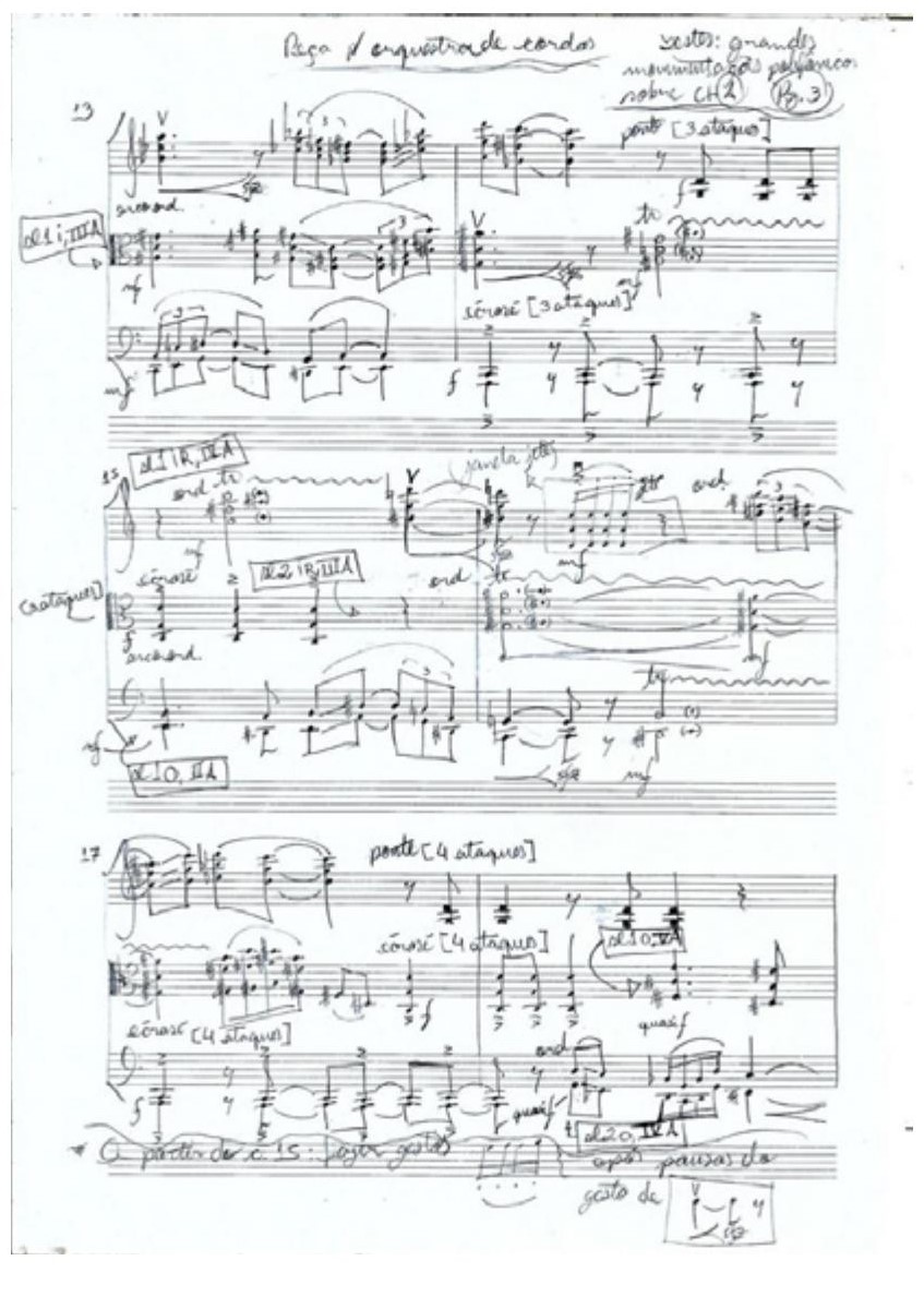Fig. 8: Página dos rascunhos referente aos cc. 60-65 da partitura editada (presente nos anexos).