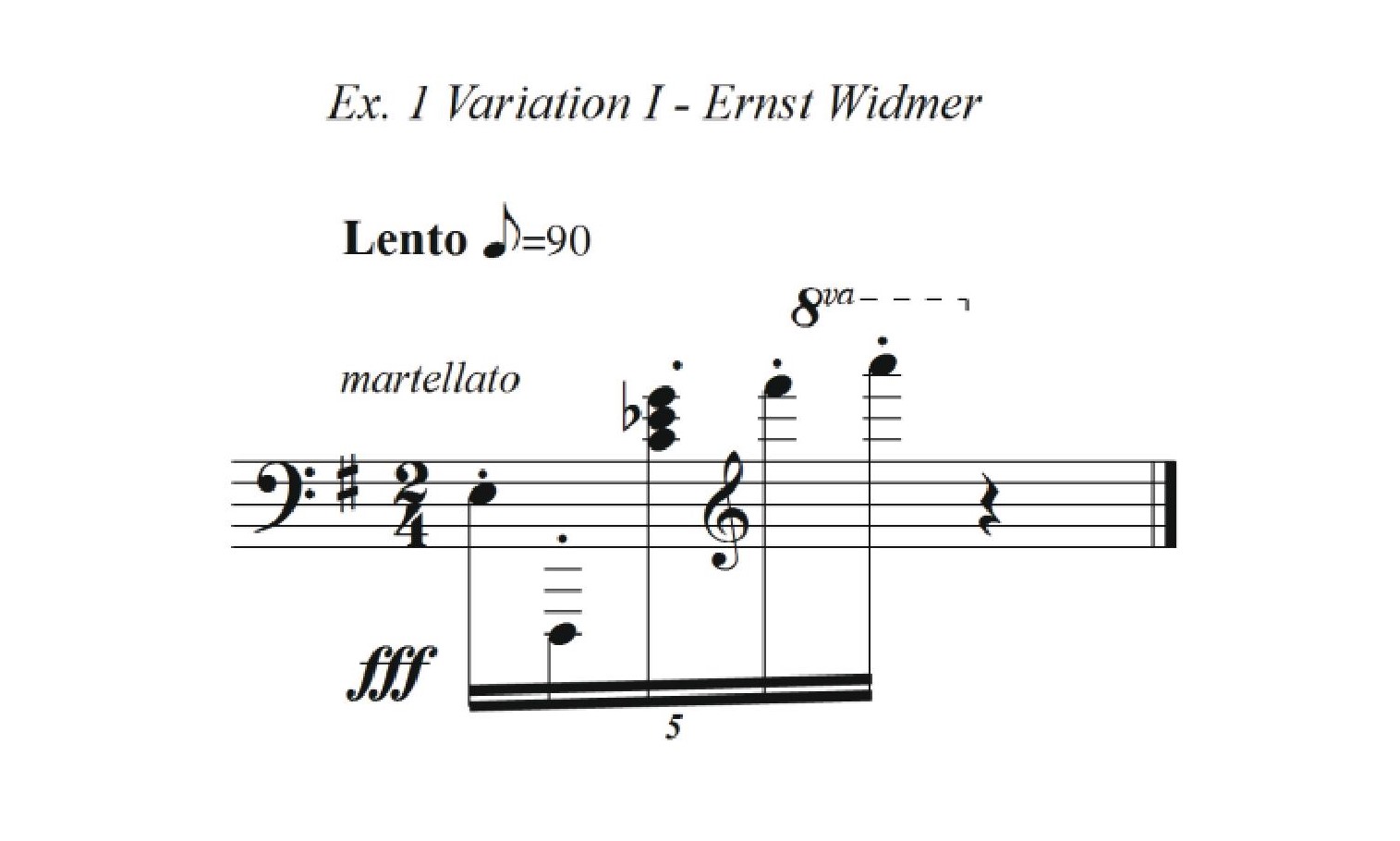 Example 2: Variation I, main gesture (without the upbeat) &ndash; Ernst Widmer