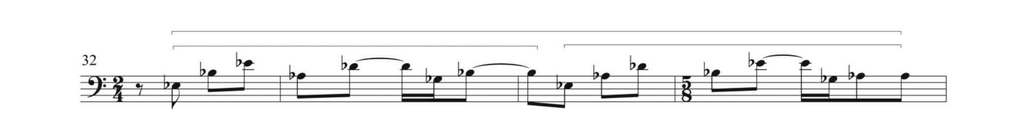 Ex. 7 Ostinato melódico que acompanha a exposição do segundo tema.