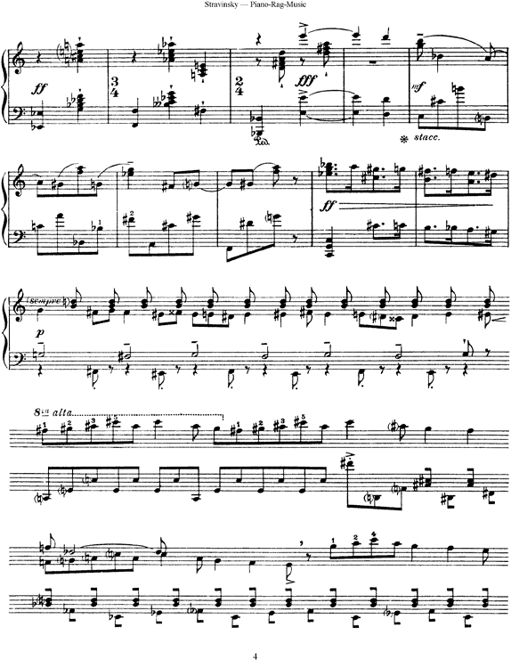 Configura&ccedil;&otilde;es r&iacute;tmicas in Igor Stravinsky.