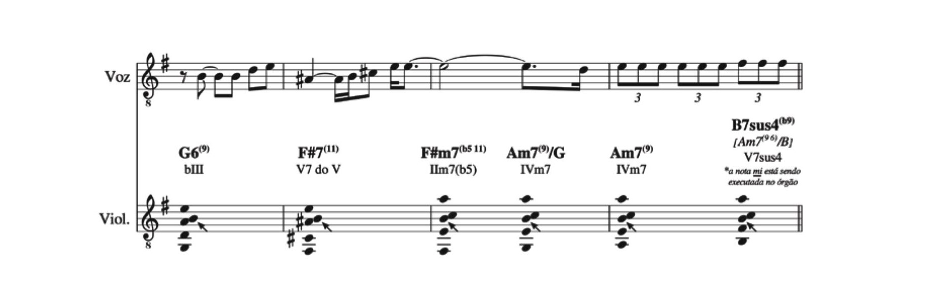 Fig. 20: Seção B da música Dona Olímpia, de Toninho Horta e Ronaldo Bastos