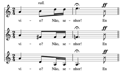 Cena 3, Ação 3C, cadência modulante, c. 91-92
