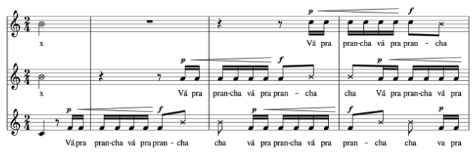 Cena 2, Ação 2B, trecho imitativo (excerto, c. 29-32)
