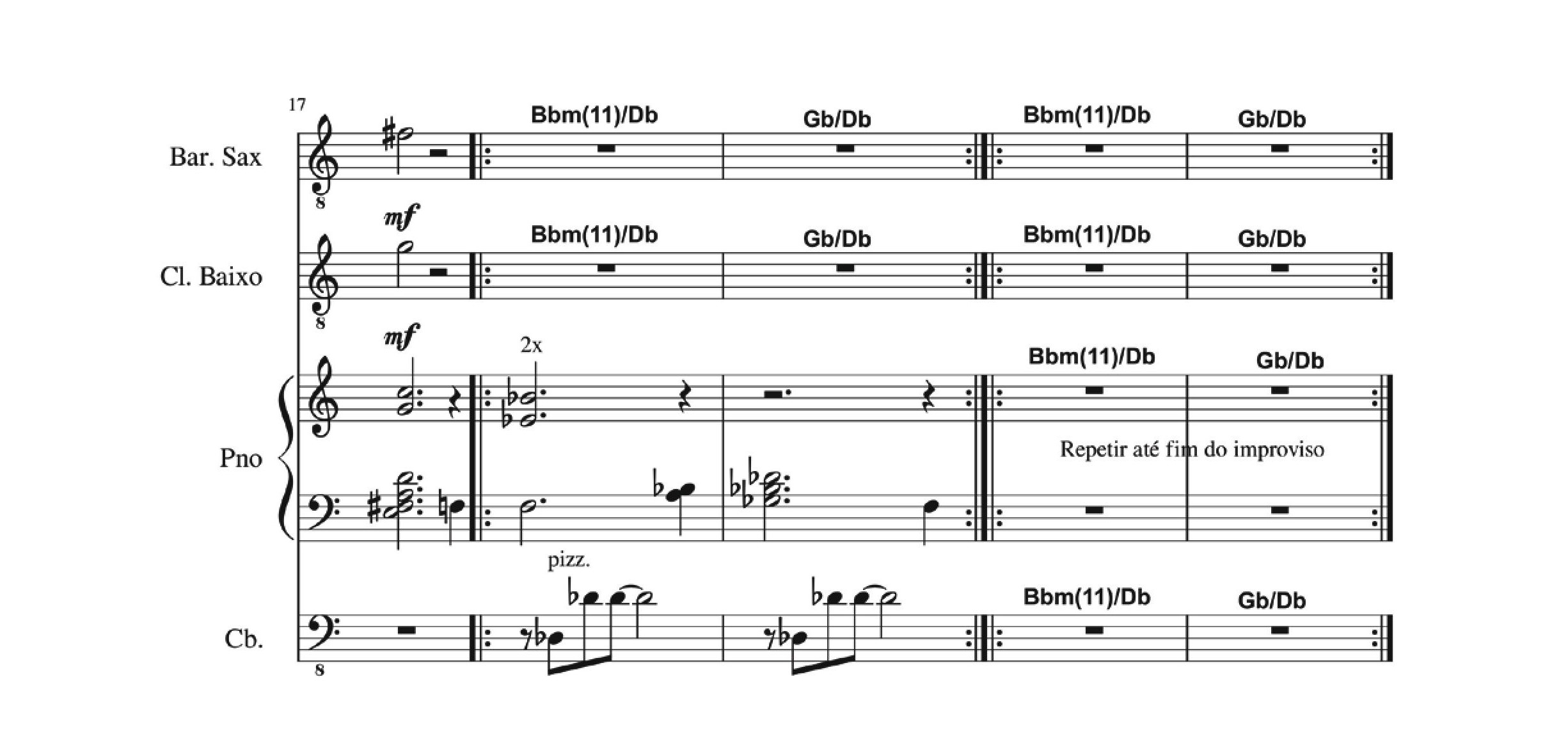 Fig. 9 – Primeira abertura à improvisação em sátira.