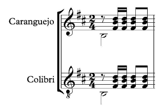Fim da seção A de Caranguejo e Colibri.