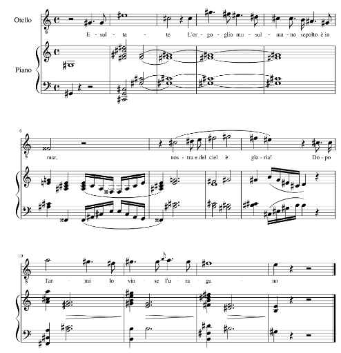 Surgimento de Otello,
Esultate!