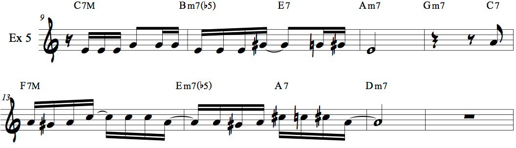 Trecho da Sampa demostrando a utilização de II V I