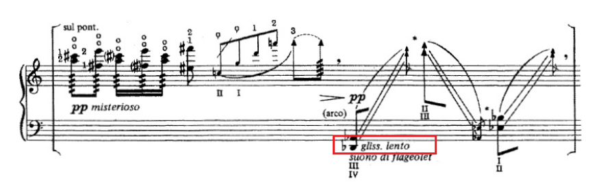 Trecho extraído do primeiro movimento (p.2, compasso 23) da Puneña n.º 2, Op. 45.