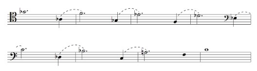  Ciclo de sextas. Violoncelos. Lento (Assai) da Sinfonia n. 8 de Heitor Villa-Lobos. Redução. Compassos 49-56.