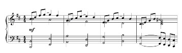 Gesto melódico análogo ao Prelúdio da Bachianas Brasileiras n. 4. Lento (Assai) da Sinfonia n. 8 de Heitor Villa-Lobos. Redução.