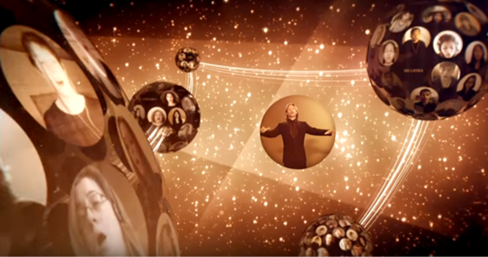 Coro virtual, performance de Sleep, de Whitacre (2011).