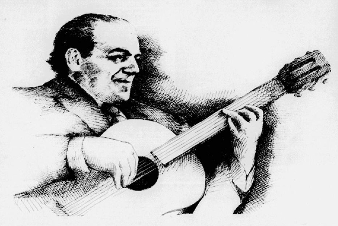 Gravura de Villa-Lobos