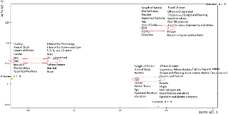 Graph of MCA of social-demographic data with
categorized average PSM data based on the evaluated responses from 102
government managers