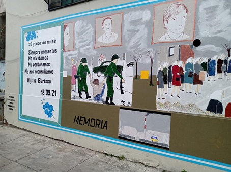 Mural realizado por HIJOS de Berisso
