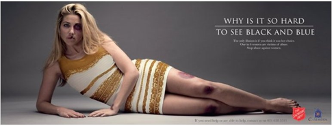 Imagen de la campaña de
The Salvation Army, cuyo hashtag  

#StopAbuseAgainstWomen alcanzó en quince horas más de 11.000 retuits