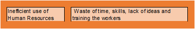 Inefficient use of Human Resources
