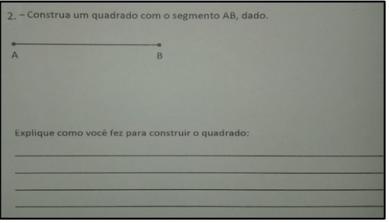 construção do quadrado