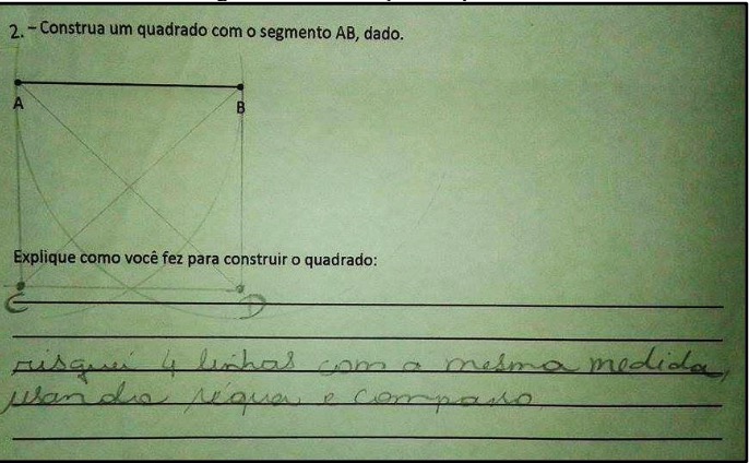 Construção do quadrado