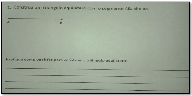 construção do triângulo equilátero