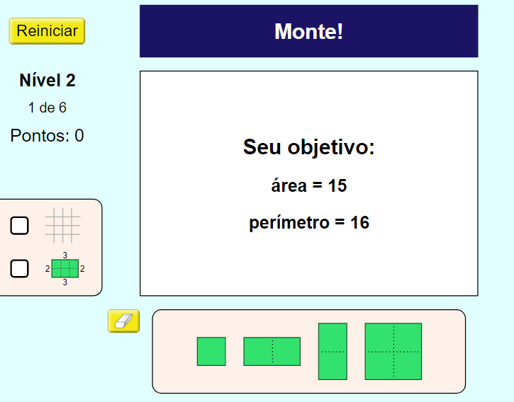 Nível 2 do jogo “Construtor de Área”