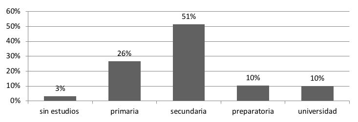 Nivel Educativo de la muestra del Centro Penitenciario de Santiago de
Veraguas