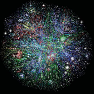 Fotografía del «mapa de Internet»